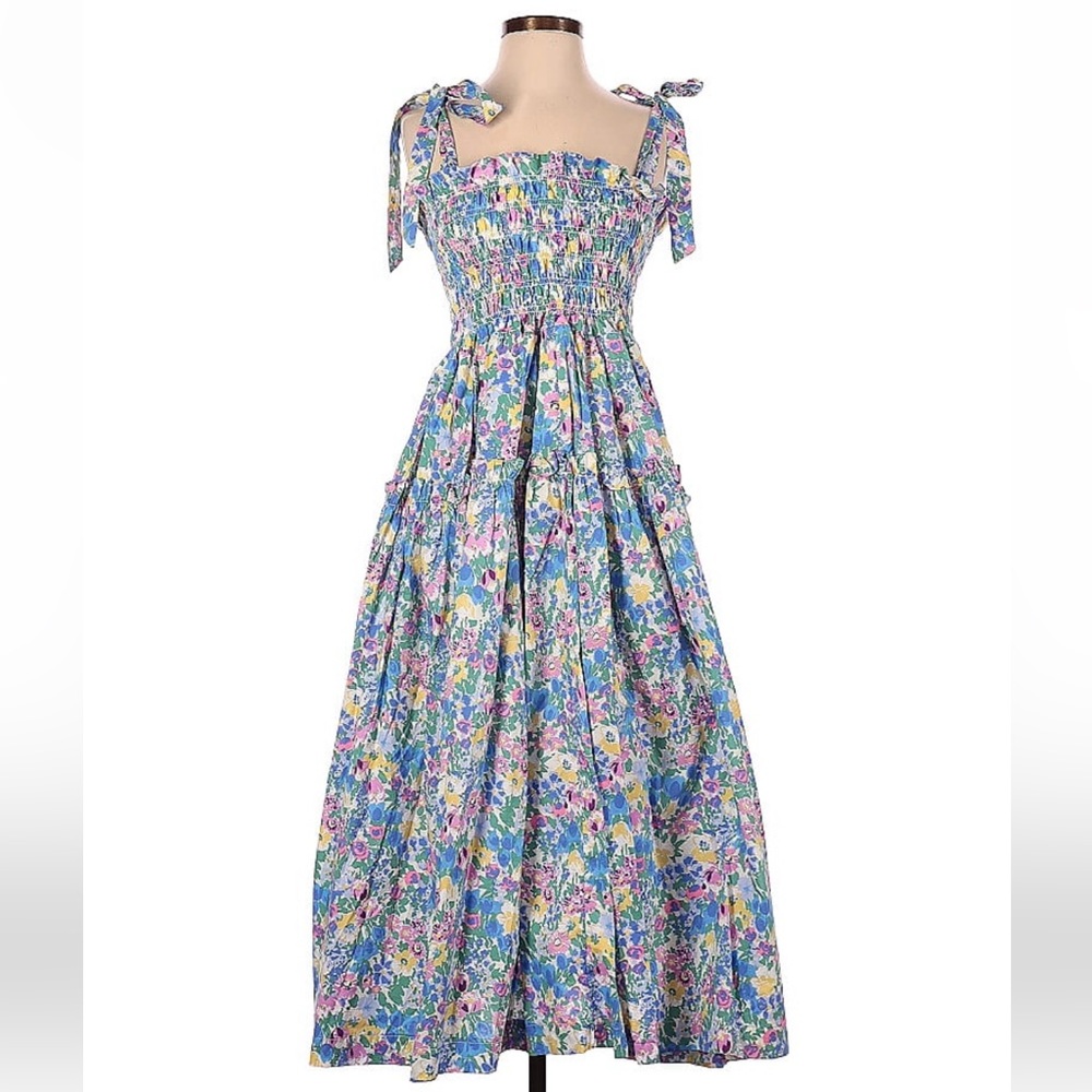 En saison smocked midi dress size small